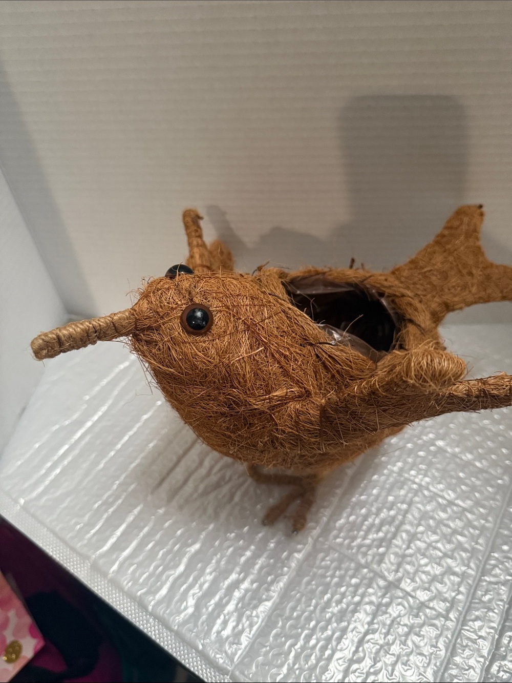 Danish Natural Rustic Twig BIRD Nest Planter Kiwi Farmhouse Cute Handmade Woven. - Picture 2 of 5